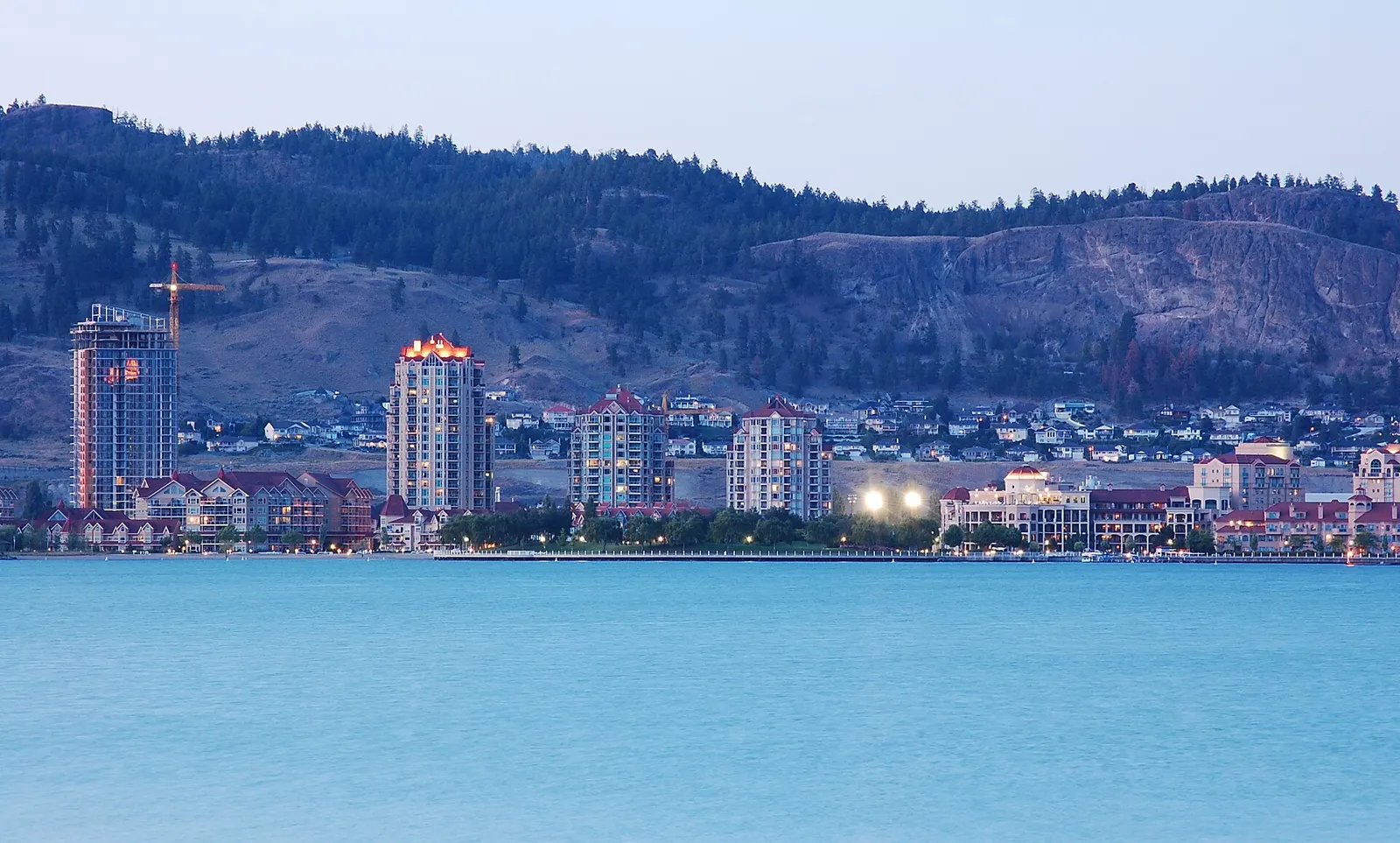 Kelowna waterfront on Okanagan Lake