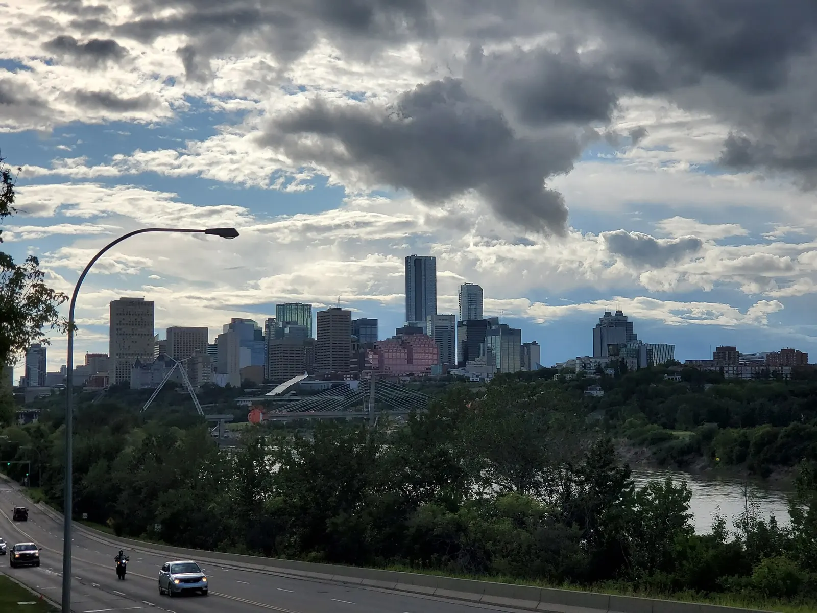 Edmonton skyline above the river valley