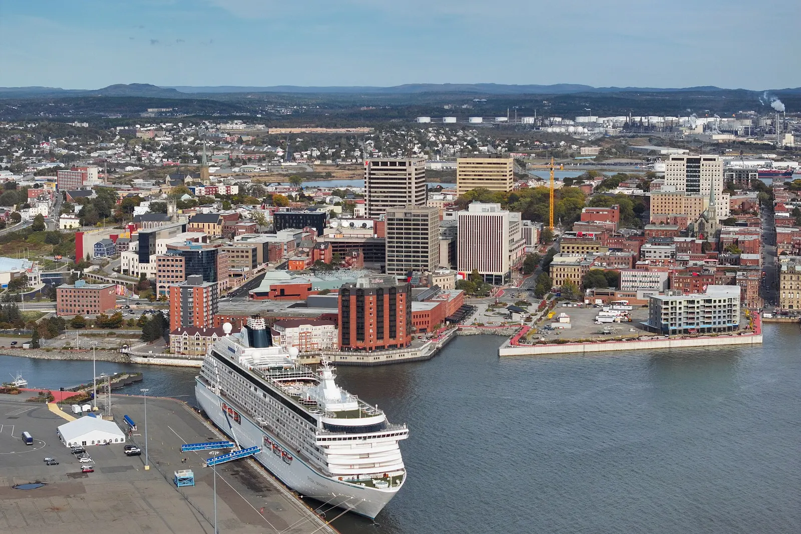 Uptown Saint John and its harbour