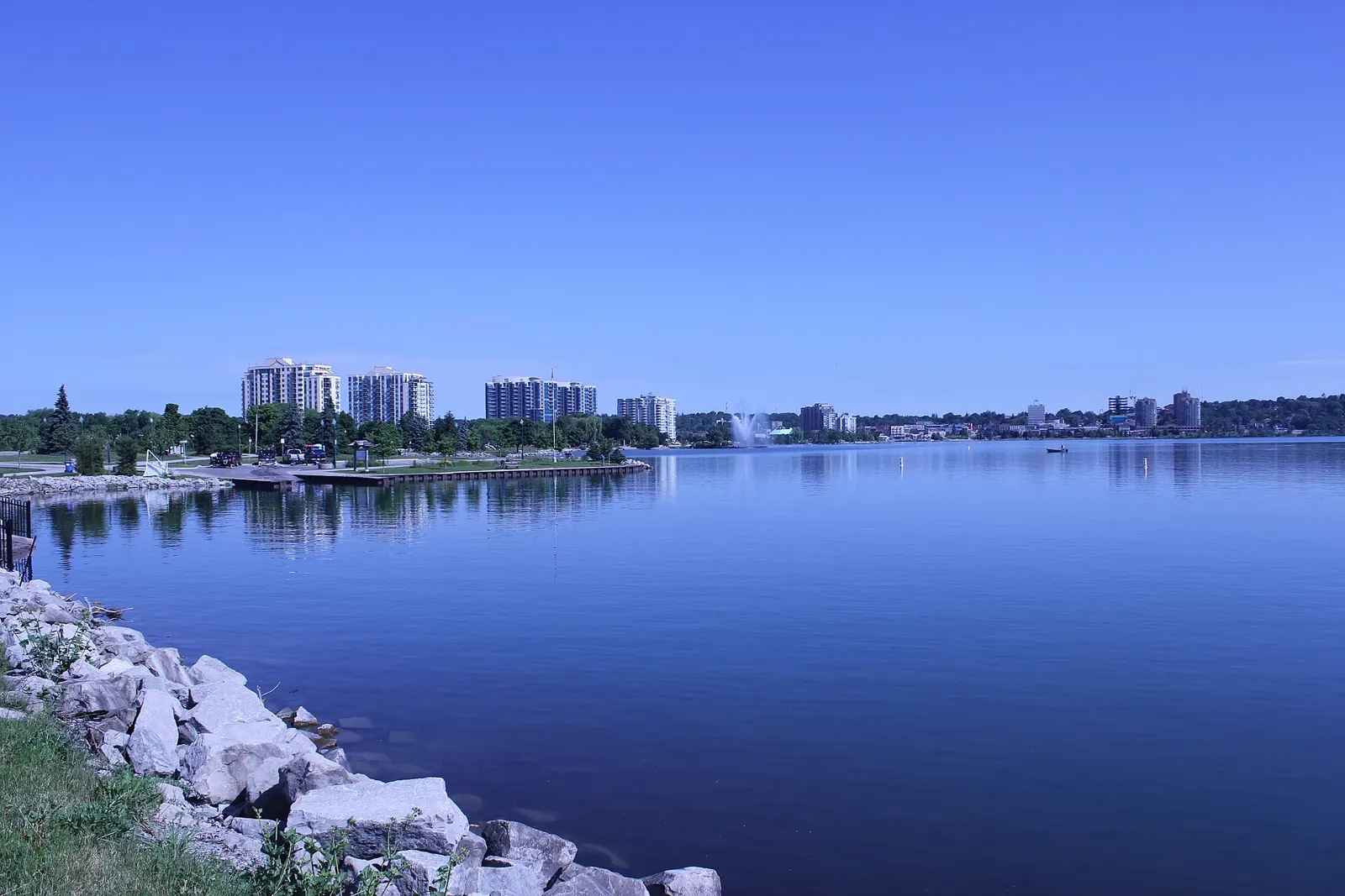Barrie skyline across Kempenfelt Bay