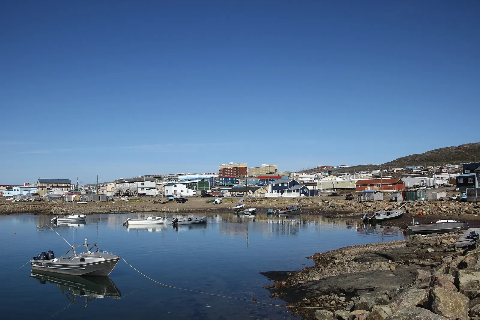 Iqaluit waterfront on Frobisher Bay