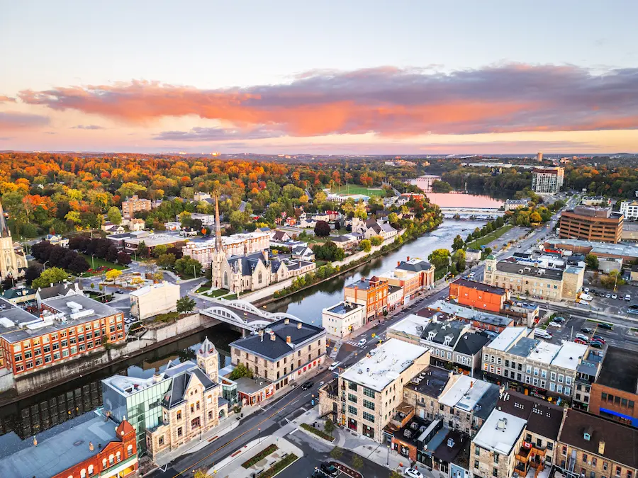 Cambridge, Ontario Aerial View